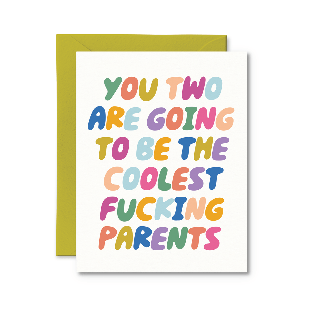 The Coolest Fucking Parents Card - Pretty by Her - handmade locally in Cambridge, Ontario