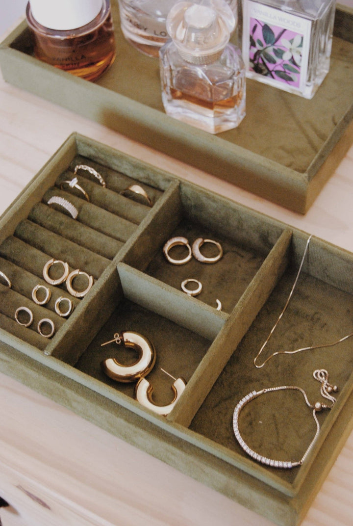 The Heirloom Jewelry Tray and Storage System in Forest - Pretty by Her - handmade locally in Cambridge, Ontario