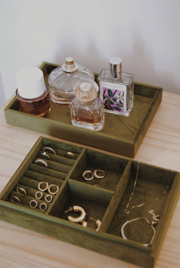 The Heirloom Jewelry Tray and Storage System in Forest - Pretty by Her - handmade locally in Cambridge, Ontario