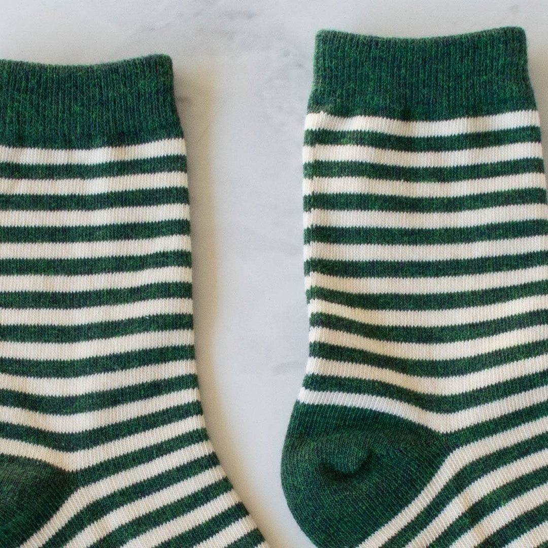 Thin Stripe Casual Socks: Mustard - Pretty by Her - handmade locally in Cambridge, Ontario