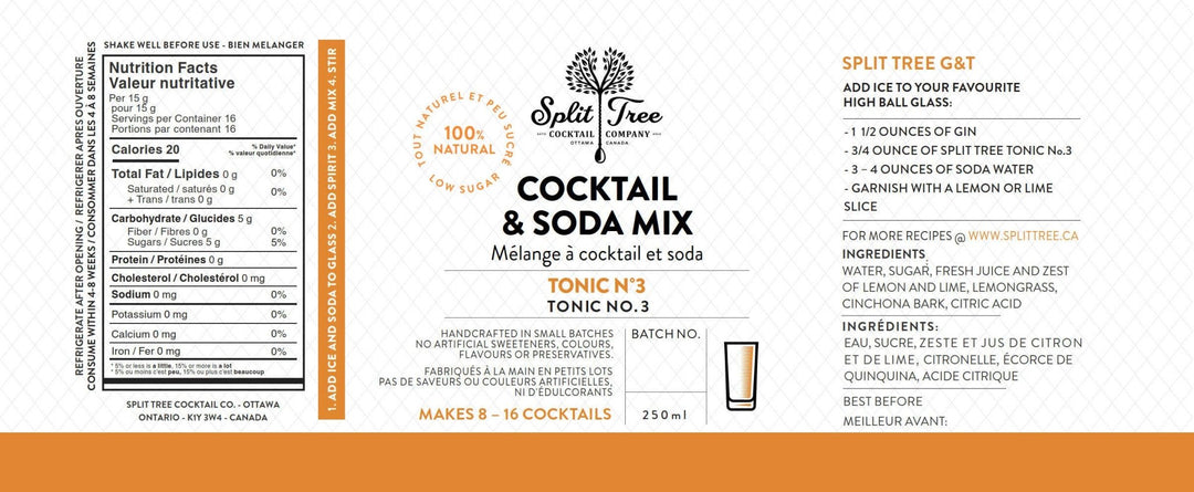 Tonic No.3 Cocktail and Soda Mix - Pretty by Her - handmade locally in Cambridge, Ontario