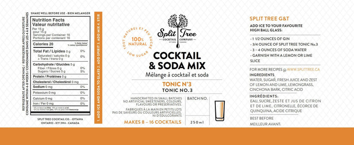 Tonic No.3 Cocktail and Soda Mix - Pretty by Her - handmade locally in Cambridge, Ontario