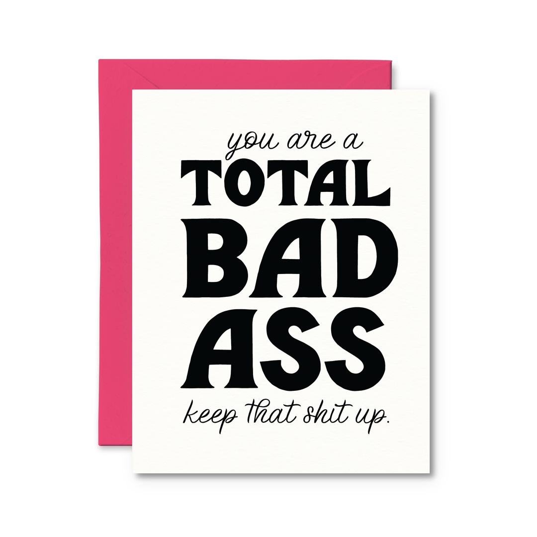 Total Bad Ass Card - Pretty by Her - handmade locally in Cambridge, Ontario