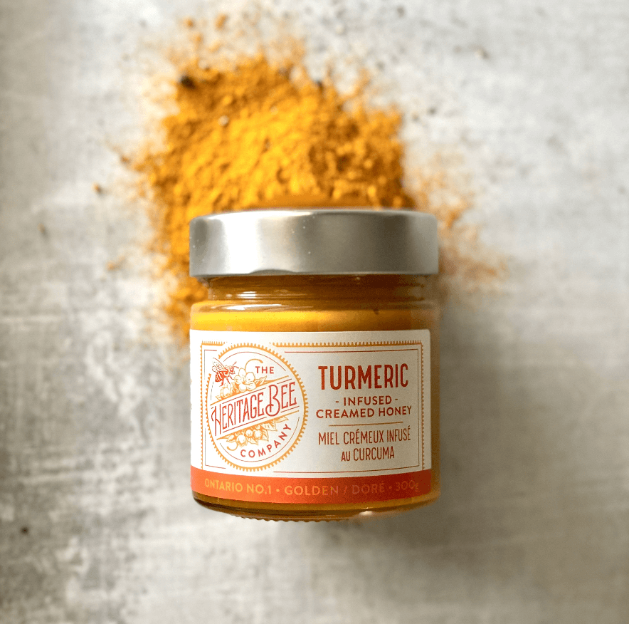 Turmeric Creamed Honey - 300 g (10.6 oz) - Pretty by Her - handmade locally in Cambridge, Ontario