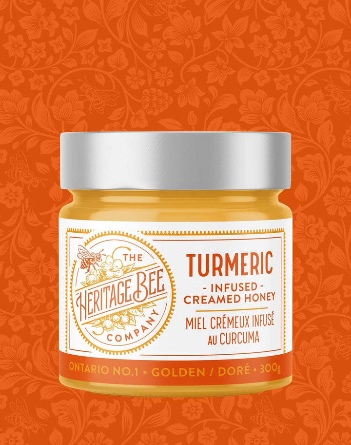 Turmeric Creamed Honey - 300 g (10.6 oz) - Pretty by Her - handmade locally in Cambridge, Ontario