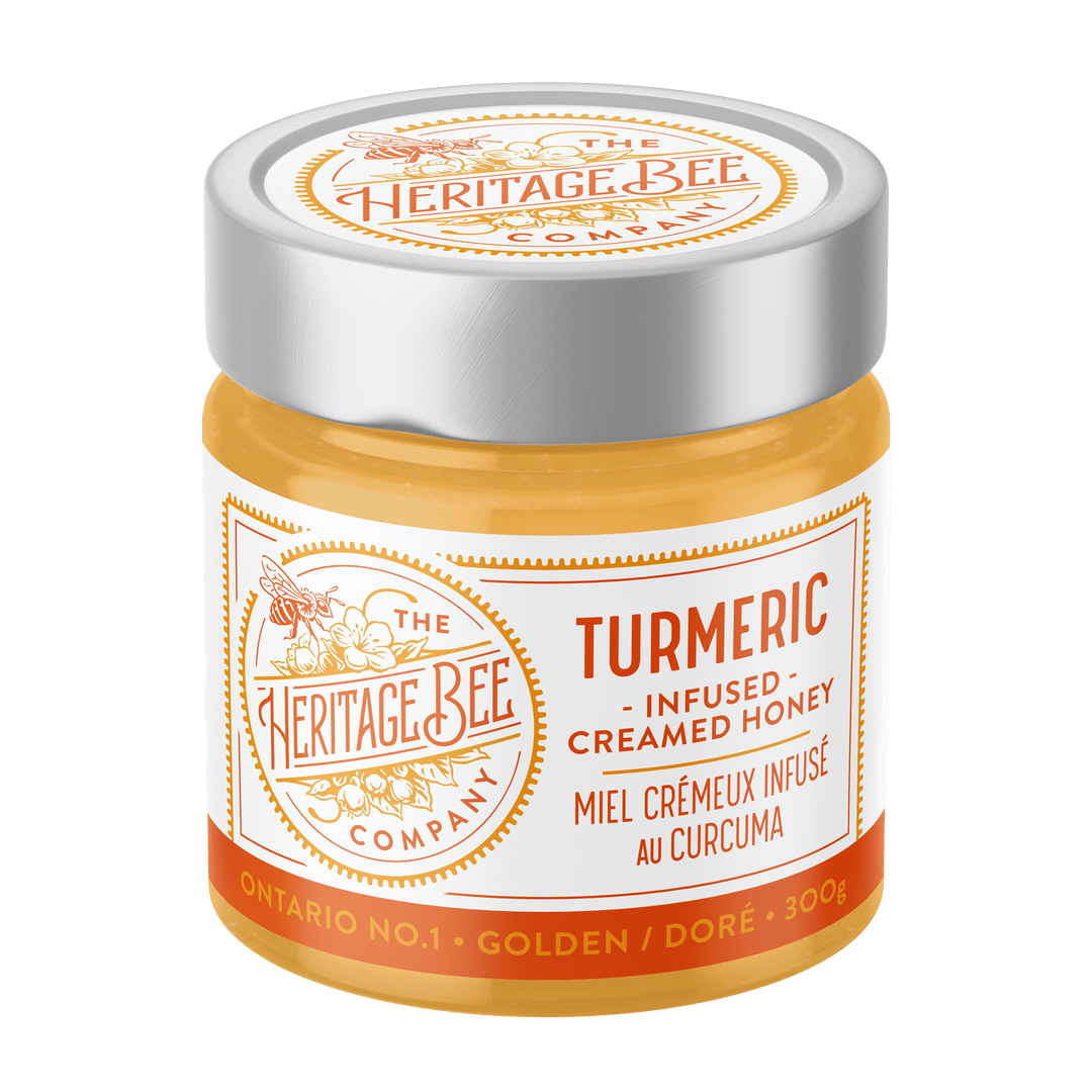 Turmeric Creamed Honey - 300 g (10.6 oz) - Pretty by Her - handmade locally in Cambridge, Ontario