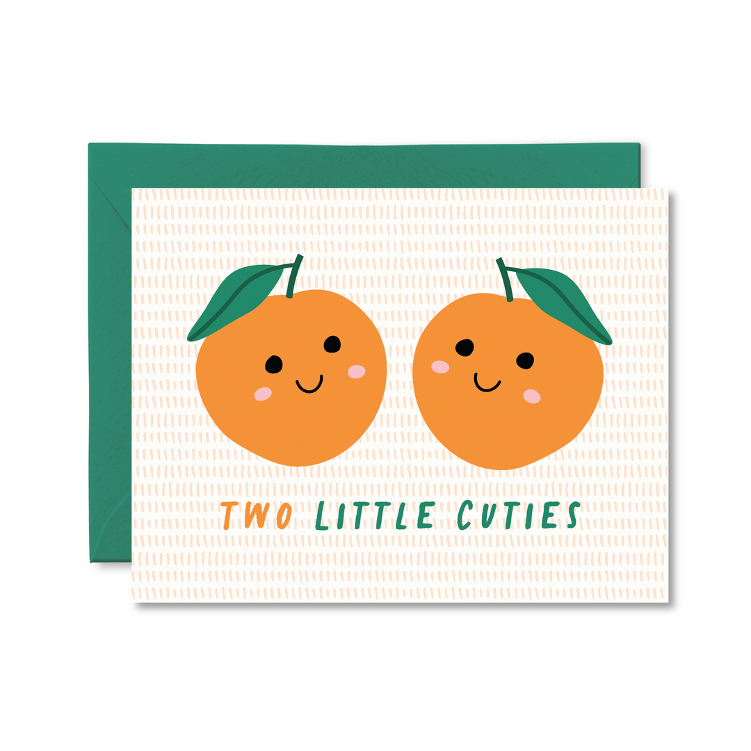 Two Little Cuties Baby Card - Pretty by Her - handmade locally in Cambridge, Ontario