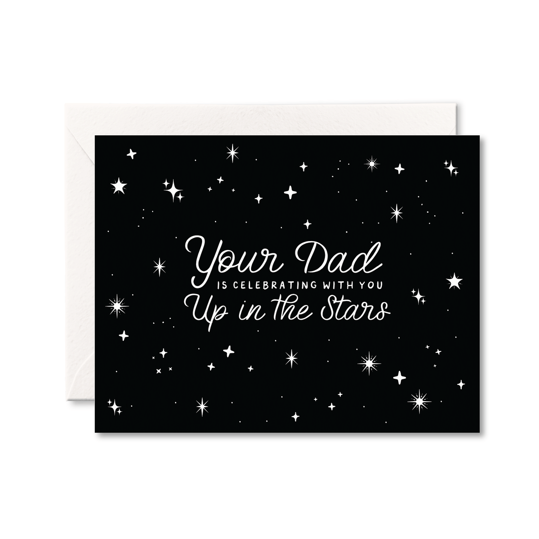 Up In The Stars Dad Card - Pretty by Her - handmade locally in Cambridge, Ontario