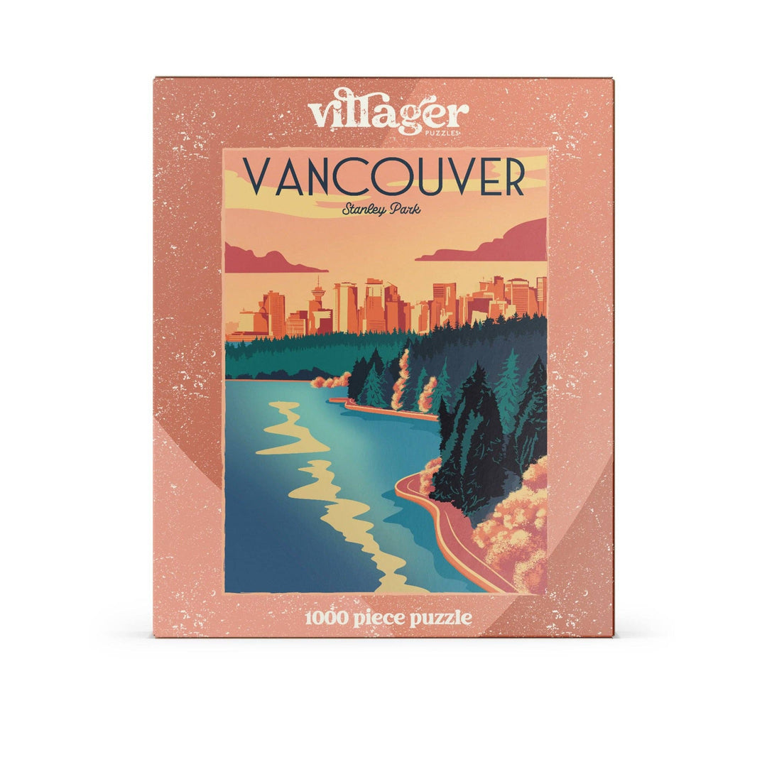 Vancouver Sunset 1000 - Piece Puzzle | Designed in BC Canada - Pretty by Her - handmade locally in Cambridge, Ontario