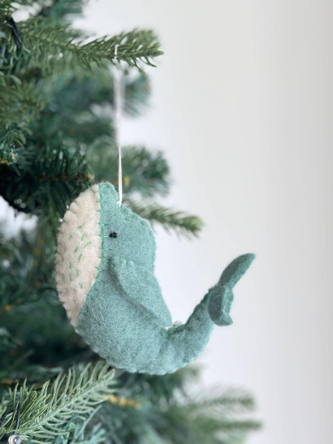 Whale Felt Ornament - Pretty by Her - handmade locally in Cambridge, Ontario