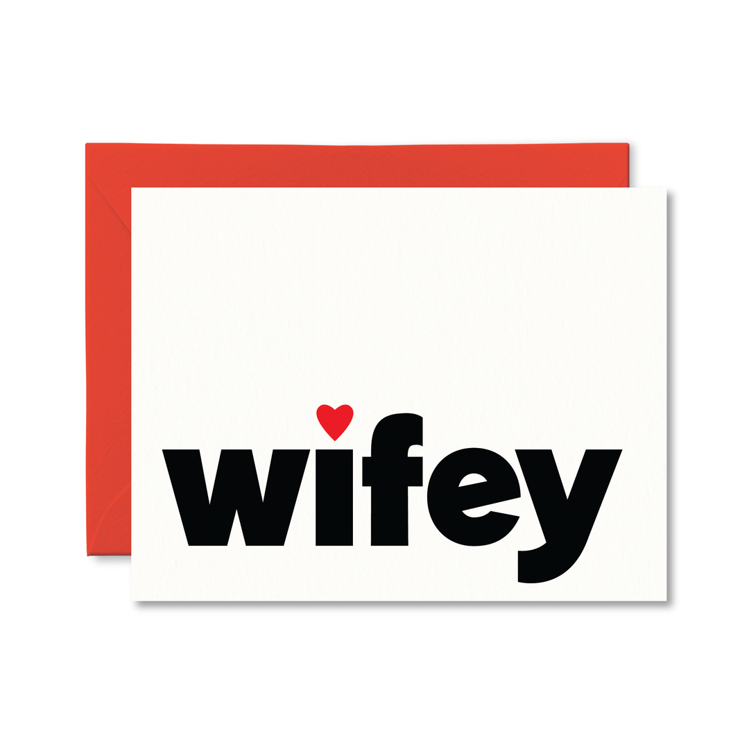 Wifey Card - Pretty by Her - handmade locally in Cambridge, Ontario