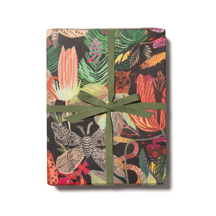 Wild Kingdom wrapping paper: Flat sheets - Pretty by Her - handmade locally in Cambridge, Ontario