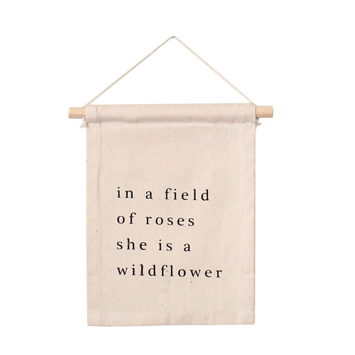 Wildflower Hang Sign - Canvas Material - Pretty by Her - handmade locally in Cambridge, Ontario