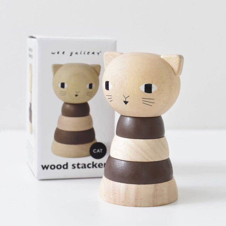 WOOD STACKER - CAT - Pretty by Her - handmade locally in Cambridge, Ontario