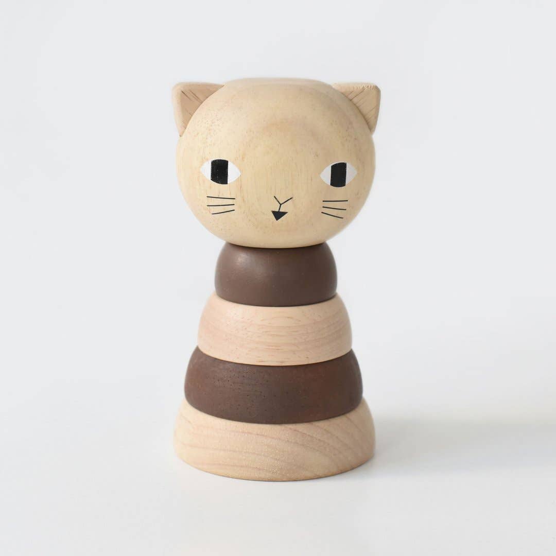 WOOD STACKER - CAT - Pretty by Her - handmade locally in Cambridge, Ontario