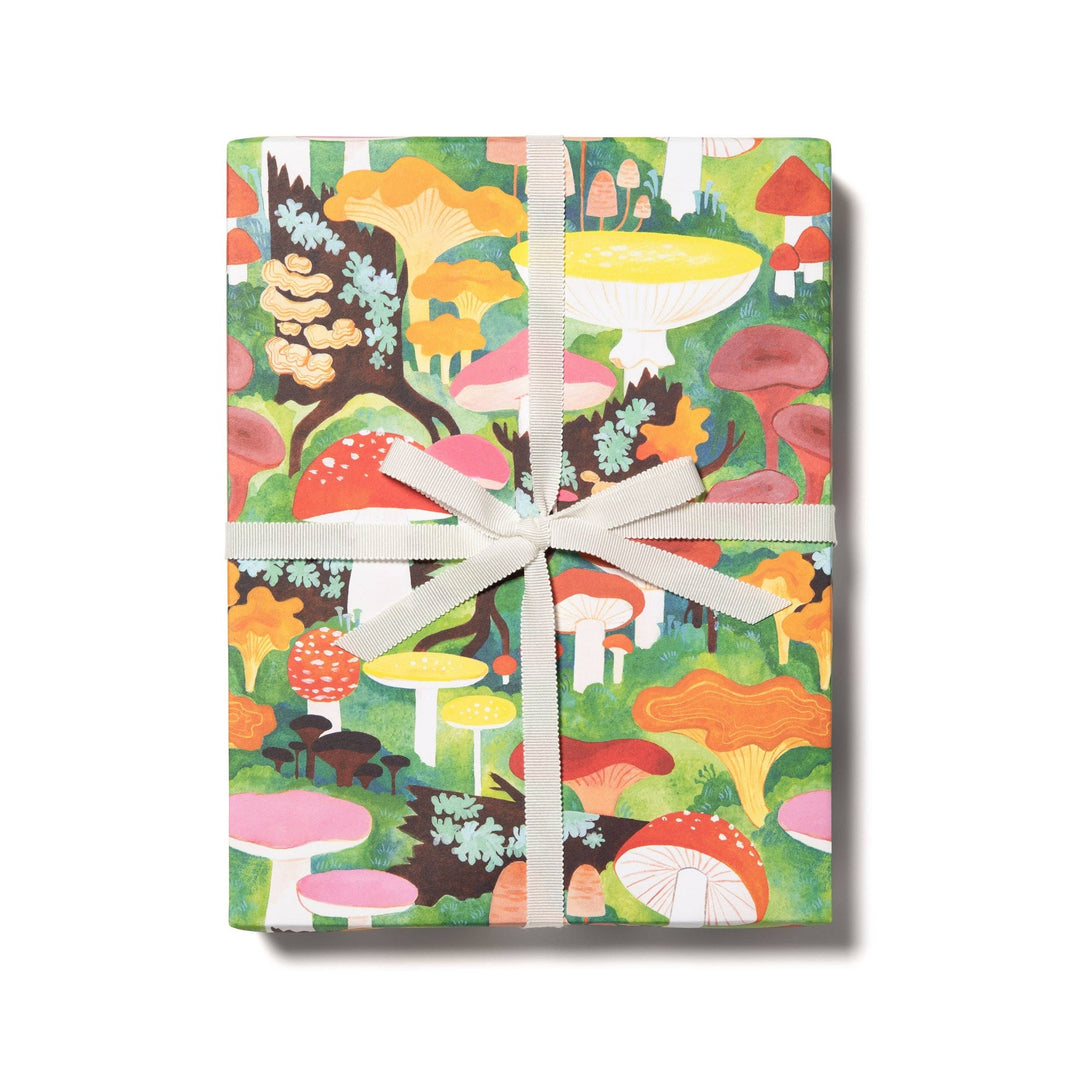 Woodland Mushrooms wrapping paper: Flat sheets - Pretty by Her - handmade locally in Cambridge, Ontario