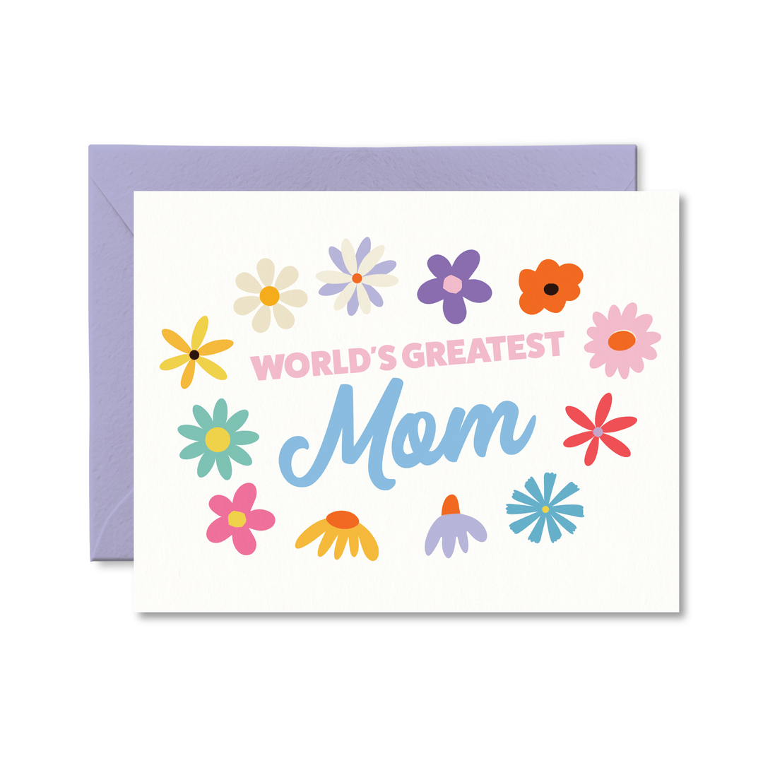 World's Greatest Mom Card - Pretty by Her - handmade locally in Cambridge, Ontario