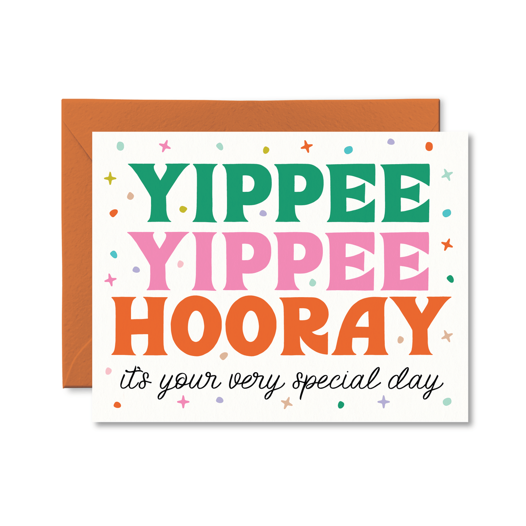 Yippee Yippee Hooray Card - Pretty by Her - handmade locally in Cambridge, Ontario