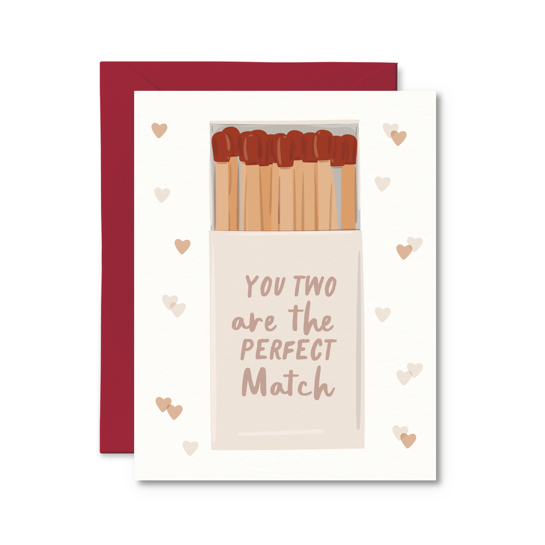 You Two Are a Perfect Match Card - Pretty by Her - handmade locally in Cambridge, Ontario