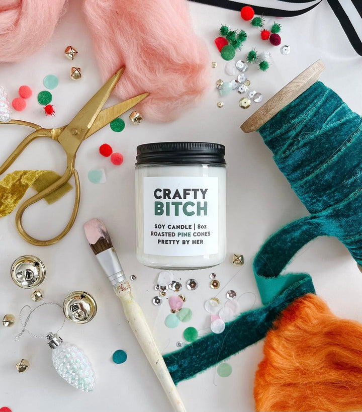 Crafty Bitch | Soy Wax Candle - Pretty by Her- handmade locally in Cambridge, Ontario