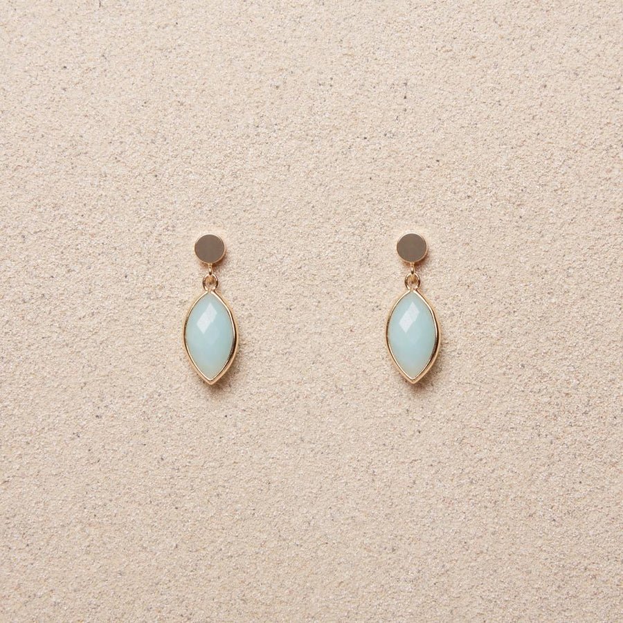 Gwen Amazonite Teardrop Earrings | TISH Jewelry - Pretty by Her- handmade locally in Cambridge, Ontario