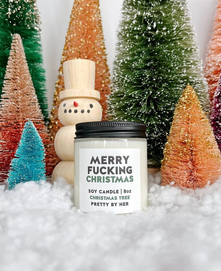 Merry Fucking Christmas | Soy Wax Candle - Pretty by Her- handmade locally in Cambridge, Ontario